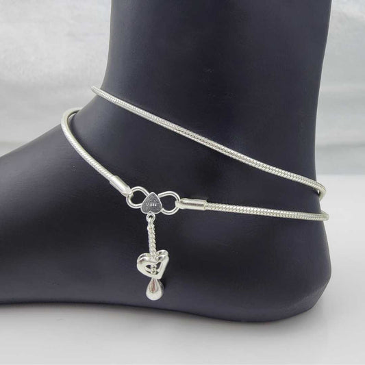 Silver Athena's grace anklets for women