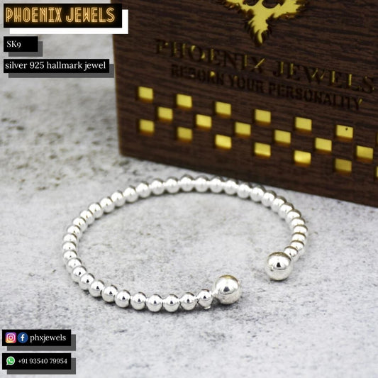 Silver ball bracelets for women