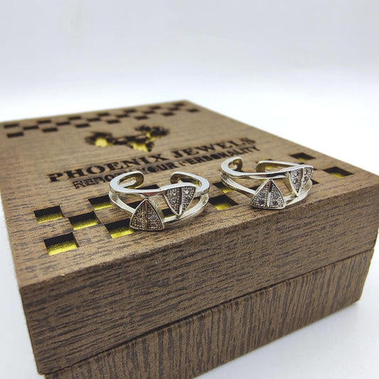 Silver Tribal treasures toe rings for women