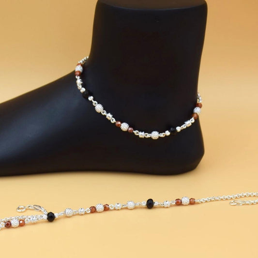 Silver starry night anklets 2 for women