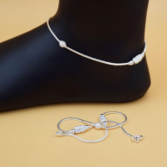 Silver Luna luxe anklets for women